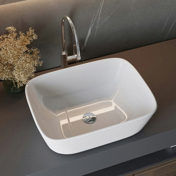 White Square Countertop Bathroom Sink Bowl Sink Bathroom Sinks Living and Home