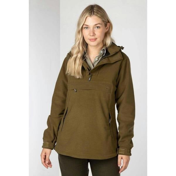 Model wearing the Light Khaki Rydale Ladies Danby Shooting Smock
