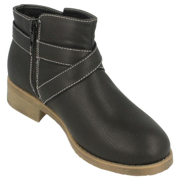 Spot On Girls Spot On Buckle Strap Ankle Boots