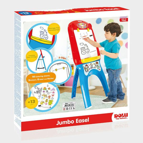 Dolu Multi Colour Foldable Jumbo Easel Kids Drawing Board