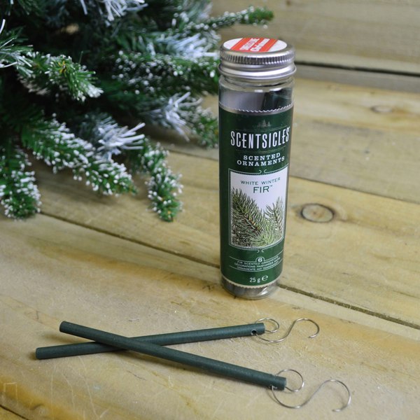 Samuel Alexander 6 Scentsicles Scented Hanging Ornaments Sticks - White Winter Fir