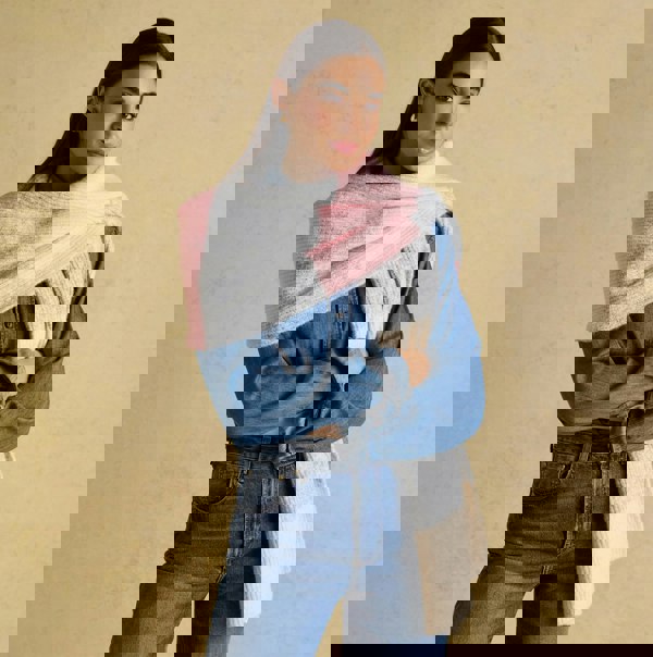 Joules Joules POPLEY STRIPE Womens Winter Pink/Grey