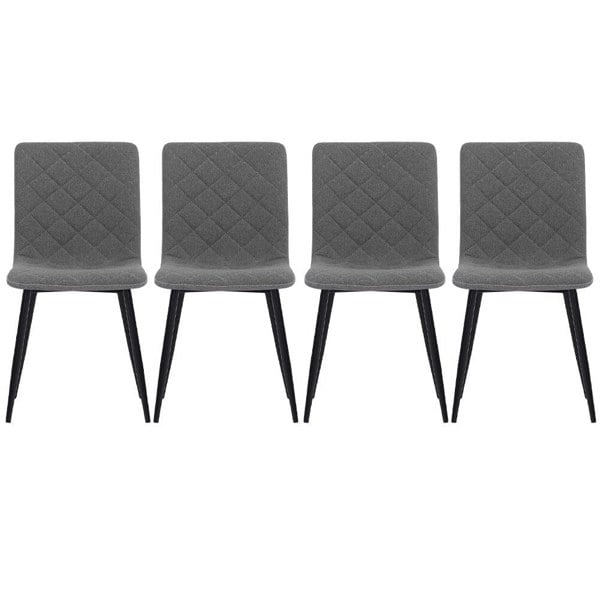 83cm Height Set of 4 Linen Upholstered Comfy Dining Chairs Dining Chairs Living and Home