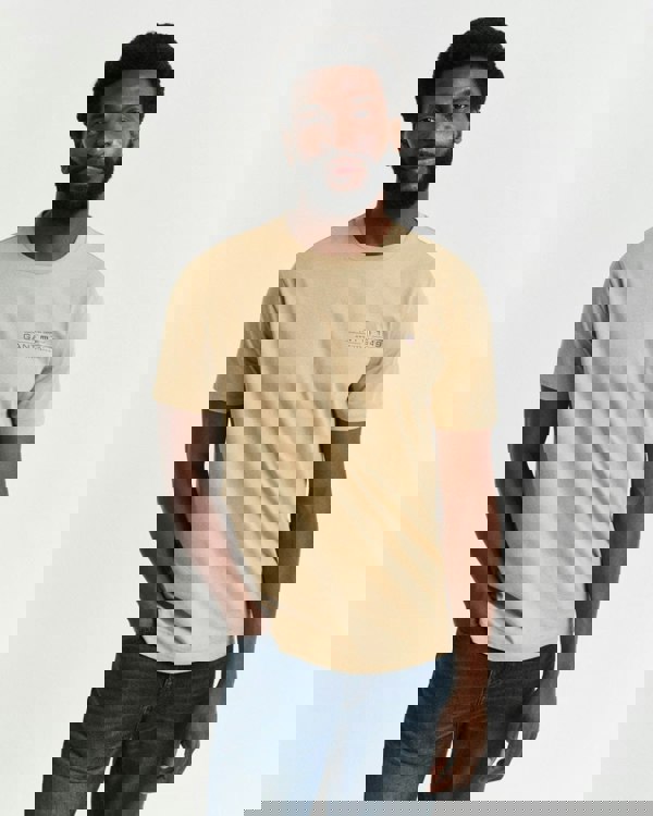 GANT Mens Short Sleeve Printed Graphic T-Shirt - 232 Oak Beige