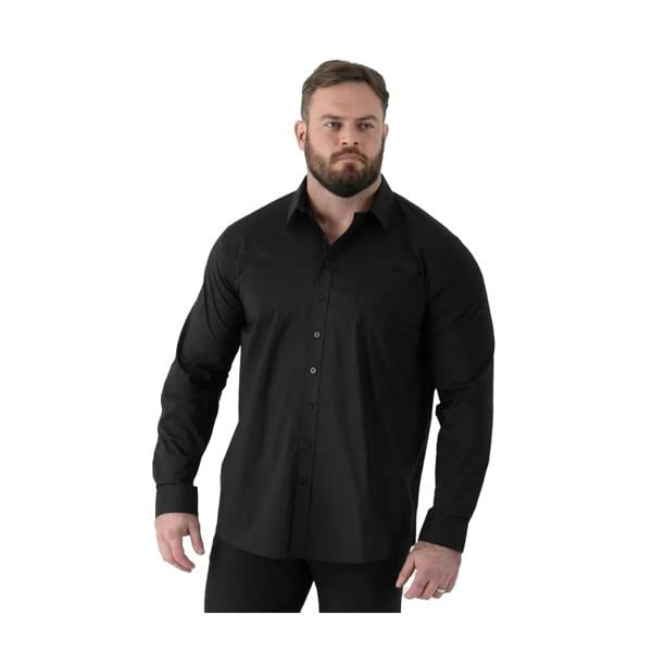 Duke Mens Oliver D555 Stretch Kingsize Shirt - Black