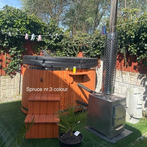 Wood Fired Ofuro Style Hot Tub | Fibreglass Liner | for couples.