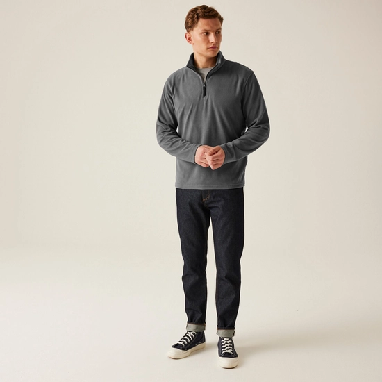 Regatta Mens Micro Zip Neck Fleece Top - Seal Grey