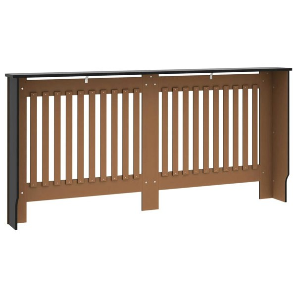 Berkfield Radiator Cover Black 172x19x81 cm MDF
