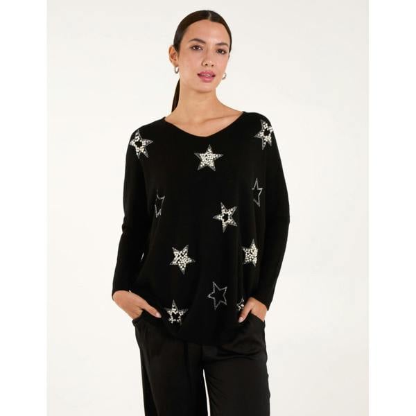 Blue Vanilla Diamante Pearl Star Jumper
