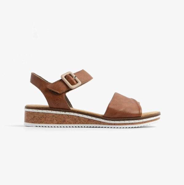 Rieker V3691-22 Womens Sandals - Brown