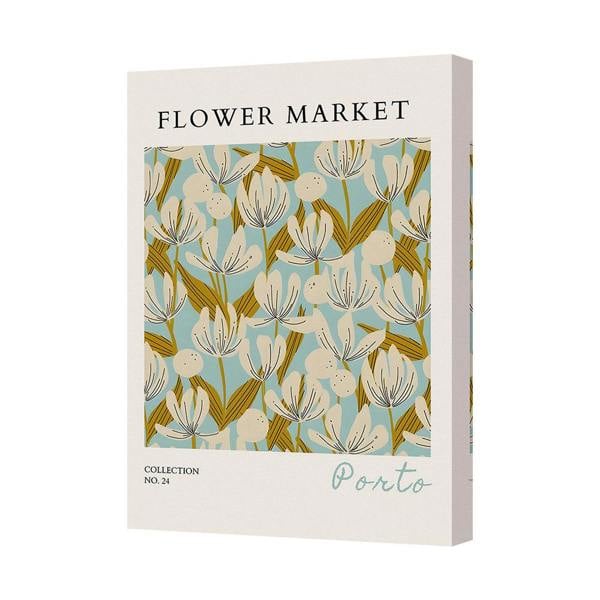 Benjamin Tate Design Flower Market Porto Canvas Art Print UK Handcrafted Gallery Wrapped