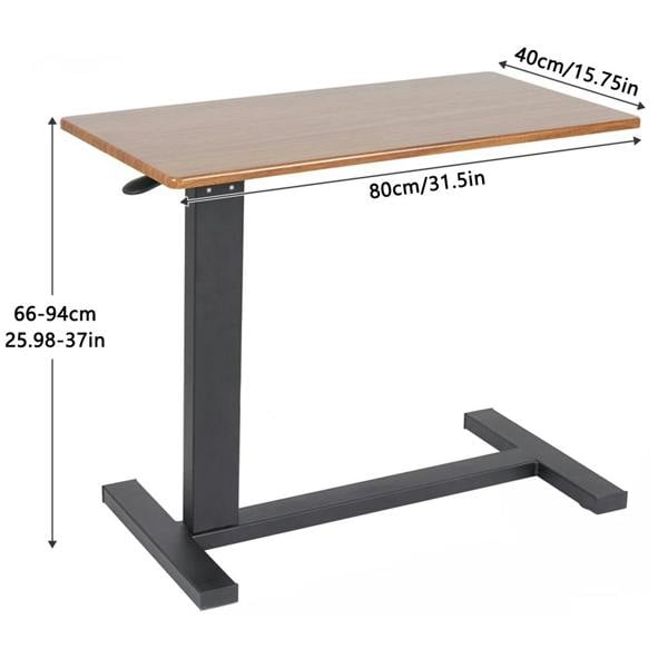 Havendro Adjustable Height Medical Overbed Table Mobile Hospital Bedside Desk with Wheels