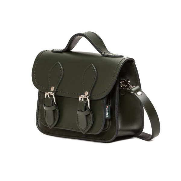 Zatchels Handmade Leather Micro Satchel - Ivy Green