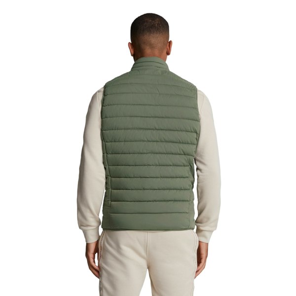 Lyle & Scott Mens Stretch Quilted Sports Gilet - Cactus Green