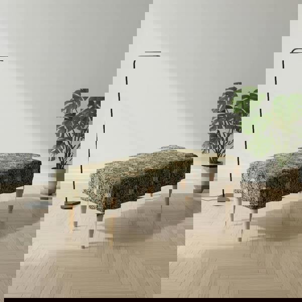 Contemporary low coffee table style accent bench