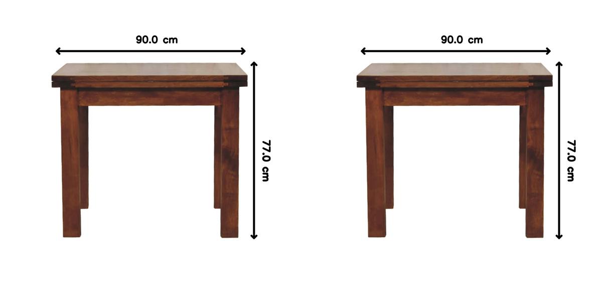 Artisan Furniture Solid Wood Chestnut Butterfly Dining Table