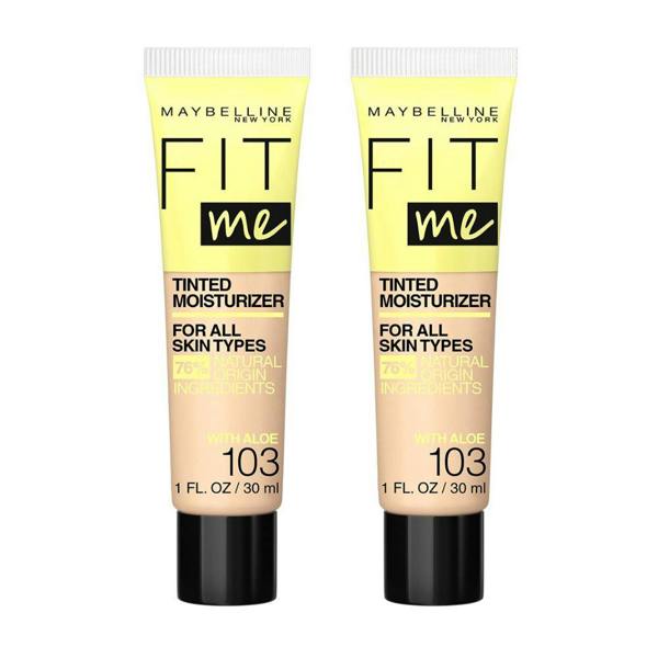 Maybelline New York 2 x Maybelline Fit Me Tinted Moisturiser With Aloe 30ml - 103