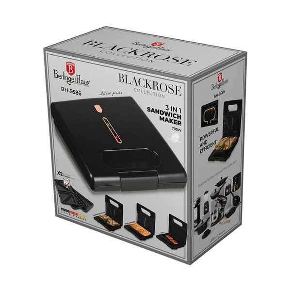 Berlinger Haus 3in1 sandwich maker Berlinger Haus BH9586 Black Rose