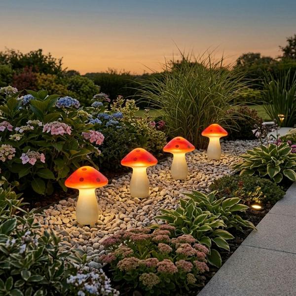 Garden Greatness Relica Mushroom Solar Stake Lights