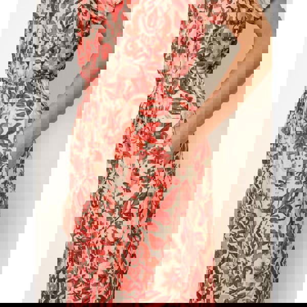 Blue Vanilla Watercolour Floral Printed Wide Leg Trousers