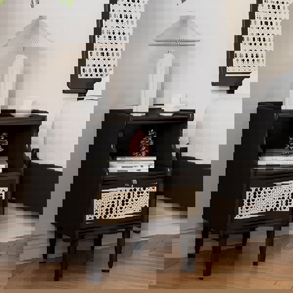 Nelson Bedside Table, Rubber Wood-Rit Concept-Rit Concept