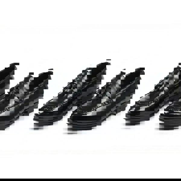 Dolcetto Men's Tassel High-Gloss Slip-On Loafers