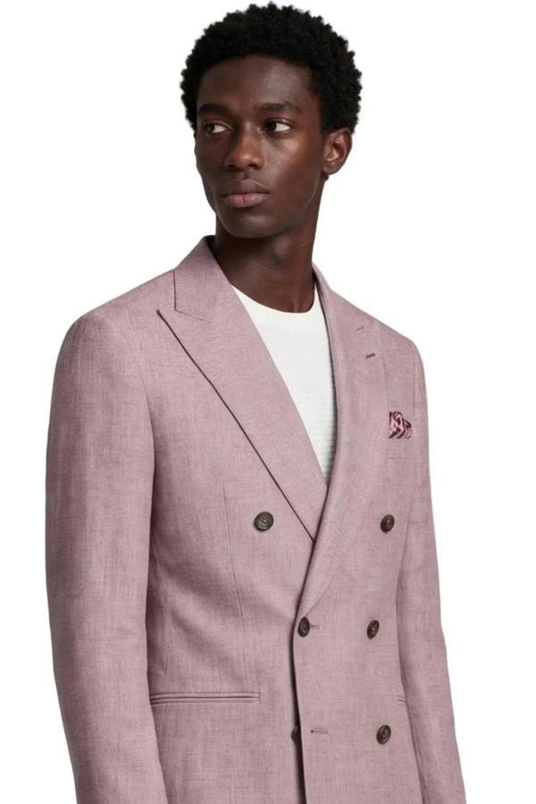 Harry Brown London Giacomo Slim Fit Double Breasted Suit Jacket