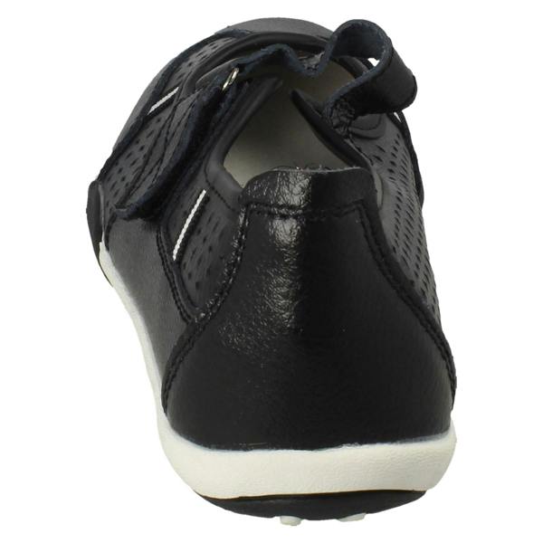 Down to Earth Ladies Down To Earth Casual Flat Leather Hook & Loop Strap Shoes F80066