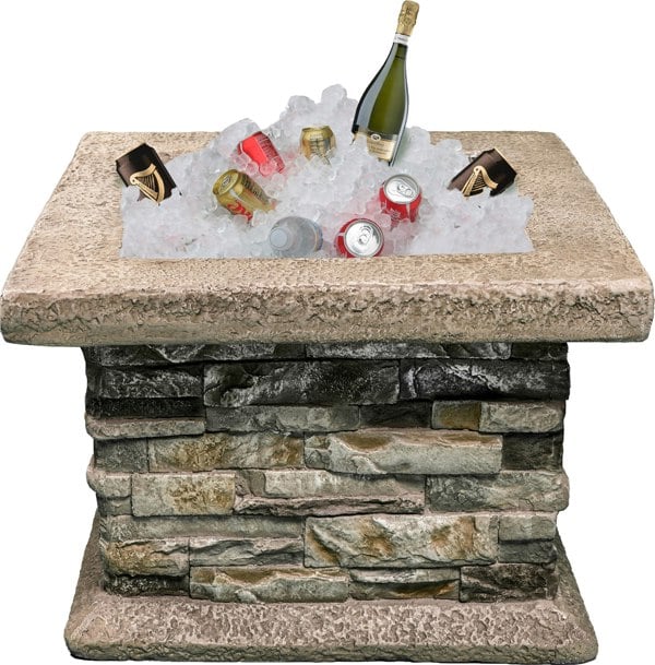 Centurion Supports Fireology VIETRI Majestic Garden and Patio Heater Fire Pit and Barbecue with Eco-Stone Finish