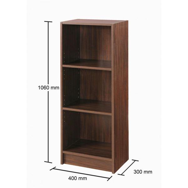 Timber Art Design 3 Tier Medium Narrow Bookcase Shelving Unit Living Room Office Bedroom