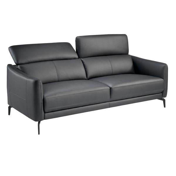 Angel Cerdá Black leather sofa 6058/6059