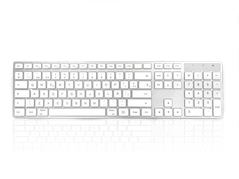 Accuratus 301 Apple Mac Wireless Multi-Device - Dual Bluetooth 5.2 & RF 2.4GHz Wireless Multi-Device Multimedia Apple Mac Slim Keyboard