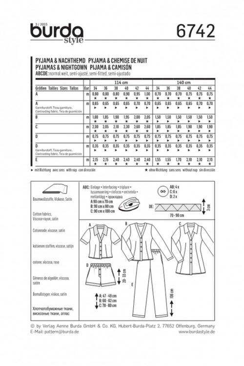 Burda Sewing Pattern 6742 Dresses, Trousers, Shorts and Tops For Women, 8 to 18 - Easy