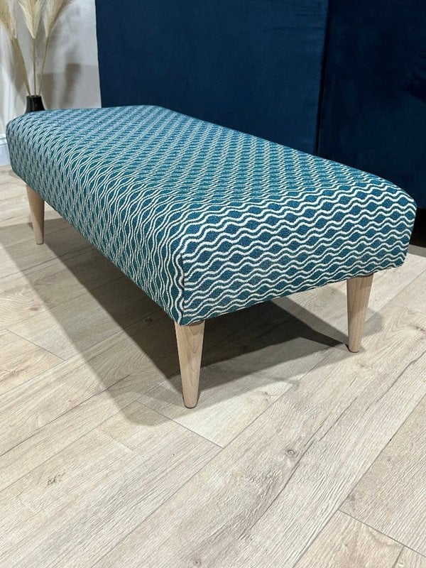 PREMIUM PATTERN FABRIC Ottoman footstool
