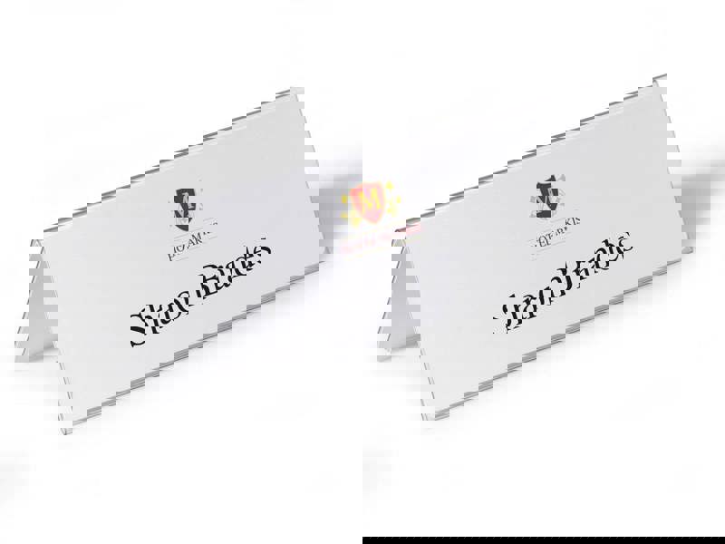 Durable Clear Plastic Table Place Name Holders and Inserts | 25 Pack | 105x297mm