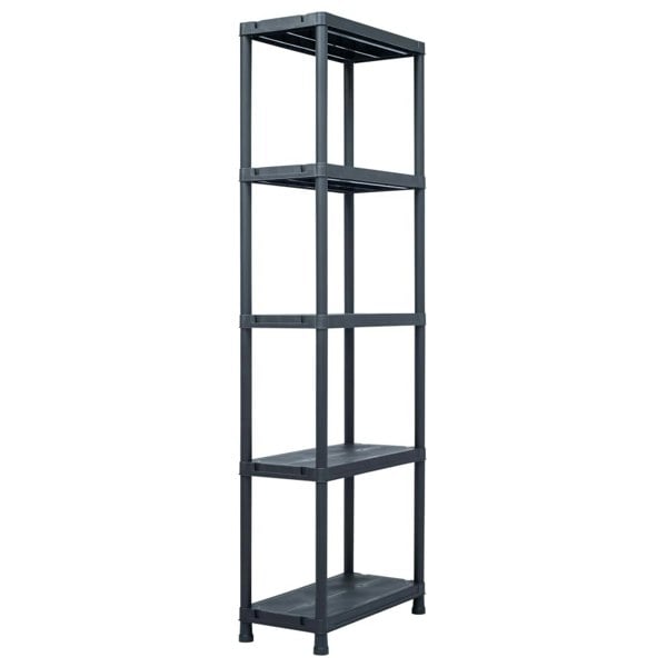 Berkfield Storage Shelf Rack Black 125 kg 60x30x180 cm Plastic