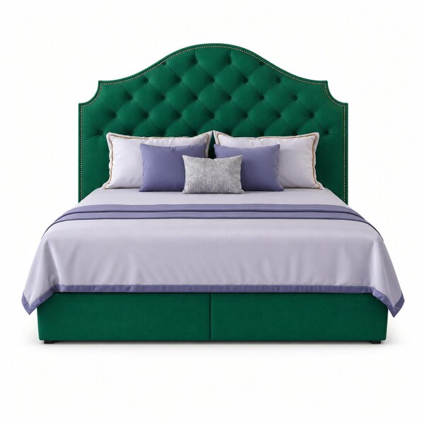 Great British Beds Dundee Divan Bed - Green Plush