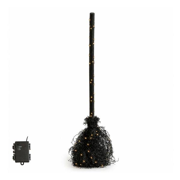 Samuel Alexander 1.1m Battery Powered Light up Halloween Witch's Broomstick with LEDs