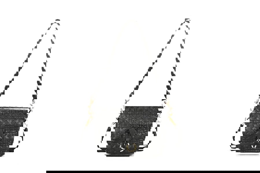 SVNX Quilted Crossbody Bag in Black