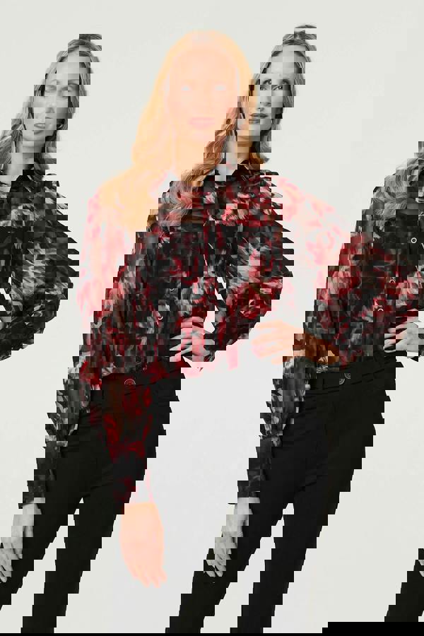 Black | High Waist Slim Flare Smart Trousers