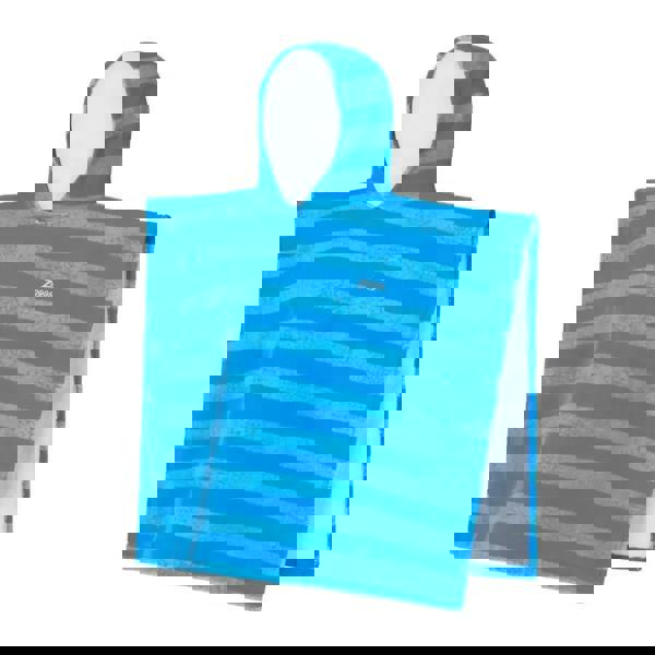 Zoggs Nautical Stripes Kids Poncho Hooded Towel Robe - Blue