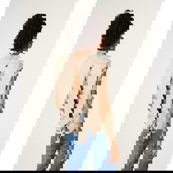 Blue Vanilla Round Neck Vest