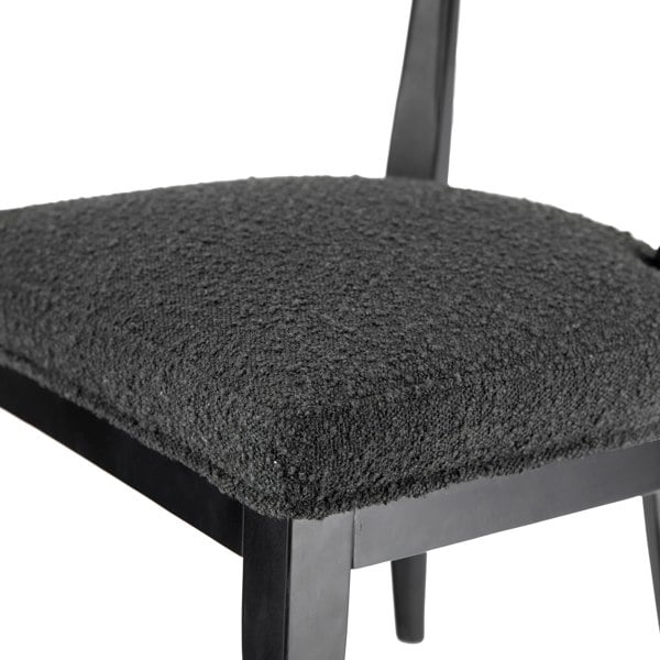 Furniture Edit Palla Black Boucle Dining Chair