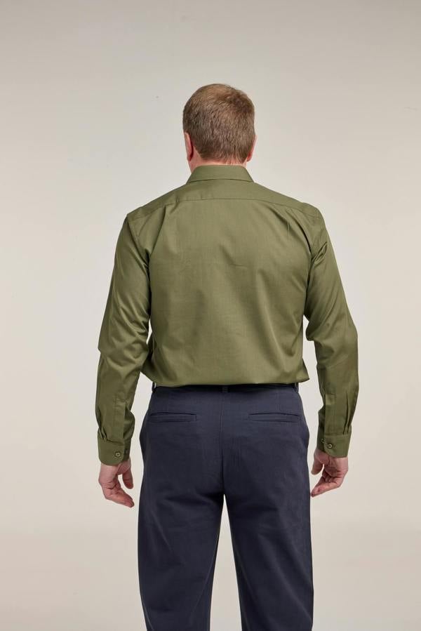 Olive Green Classic Easy Care Long Sleeve Shirt