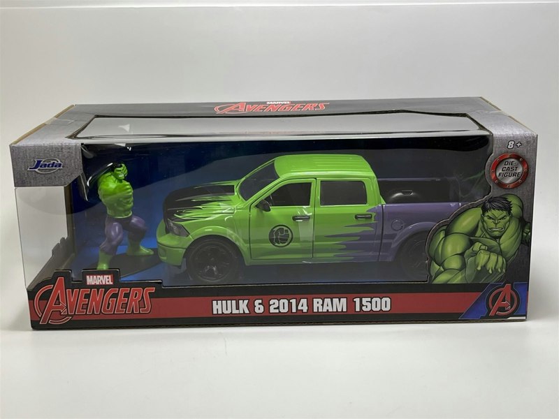 Jada Marvel Avengers Hulk Figure and 2014 Ram 1500 1:24 Scale 99726 253225029