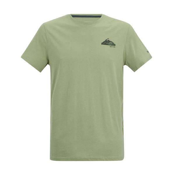 Regatta Mens Breezed Moon Mountain T-Shirt - Light Sage - 