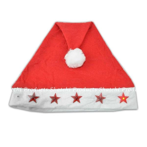 50 Pack Light Up Christmas Santa Hats with Battery Operated Lights for Festive Events image 8
