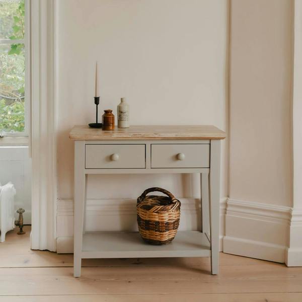 Statement Furniture Florence Small Console Table with 2 Drawers and Shelf