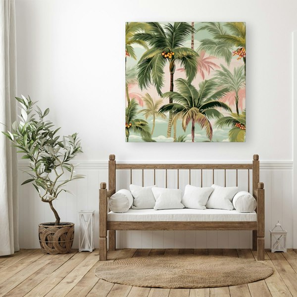 Warren Reed Palm Trees Pattern Canvas