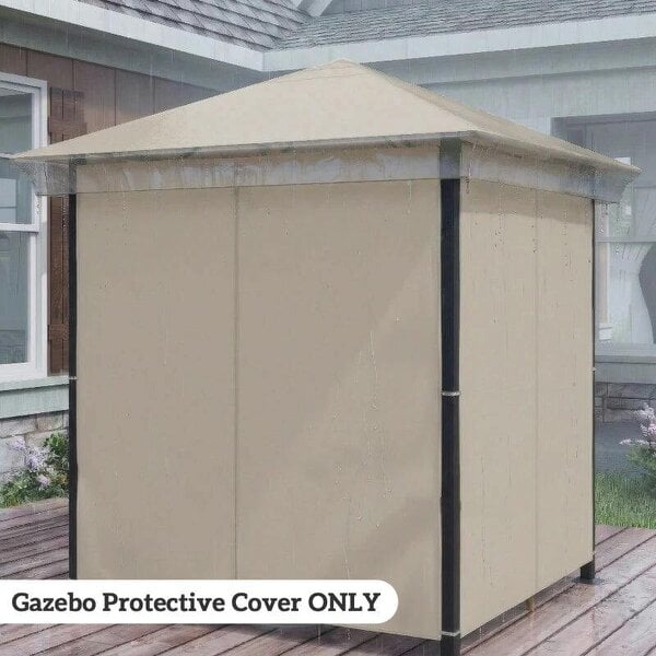 2 x 2 (m) Gazebo Protective Cover, Waterproof Cover for Gazebo, Canopy and Tent - Clear